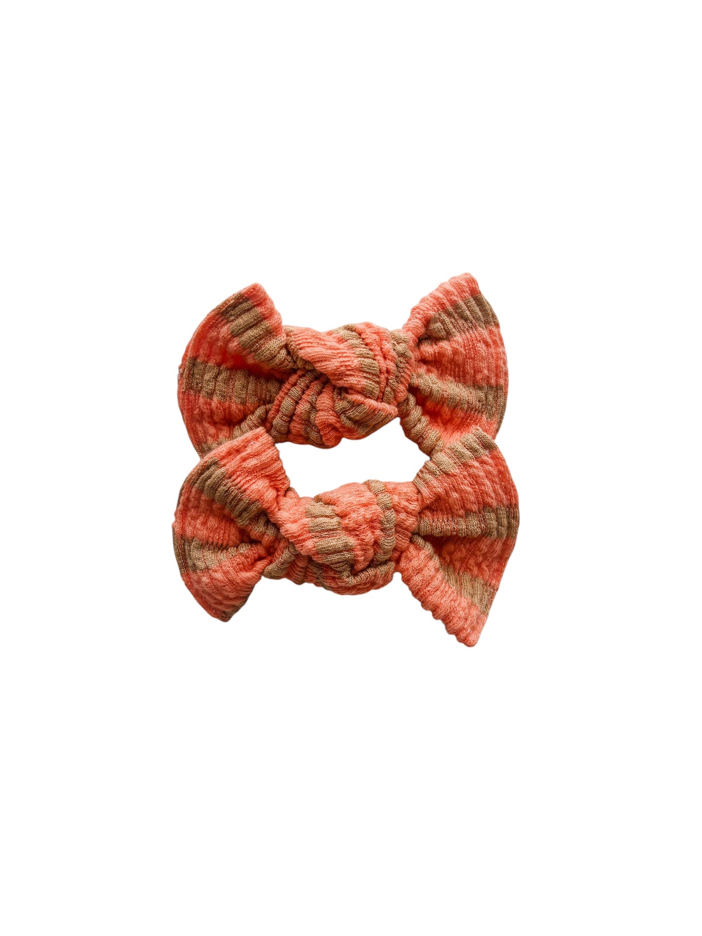 Coral&brown stripe piggies