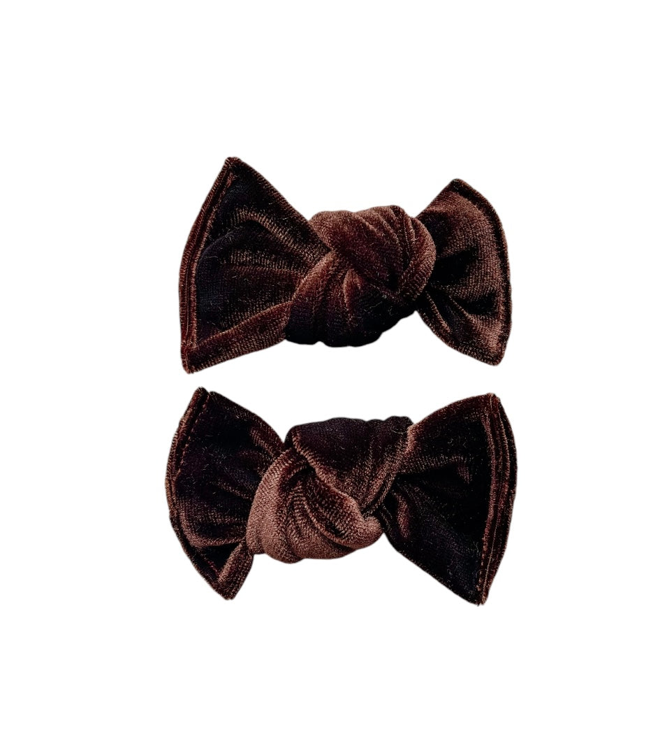 Chocolate Velvet Clips