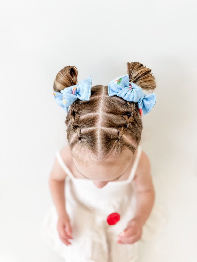 Blue Jean Butterfly Clips